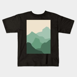 Minimalistic Abstract Snow Mountains Kids T-Shirt
